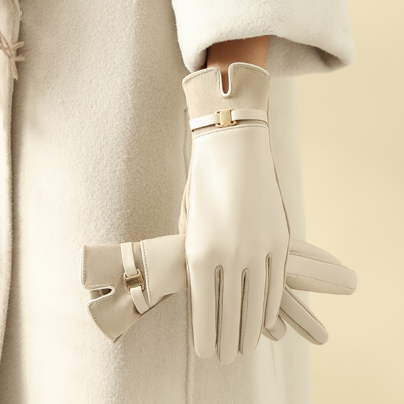 Leather Work Winter Gloves - 1 Pair of Gloves for Women