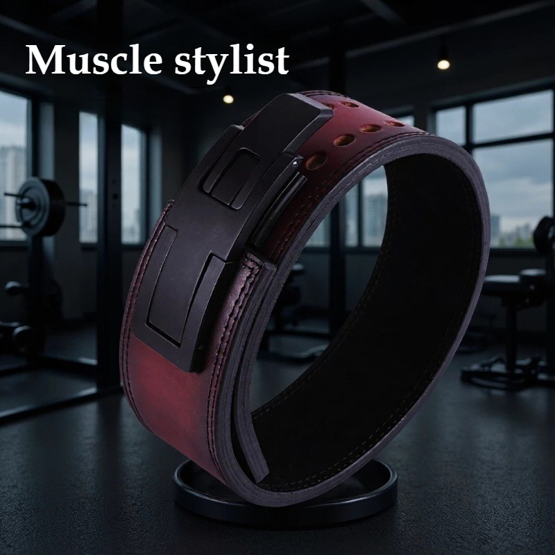 Leather Workout Belt - Weightlifting Belt Full Grain Cow Leather