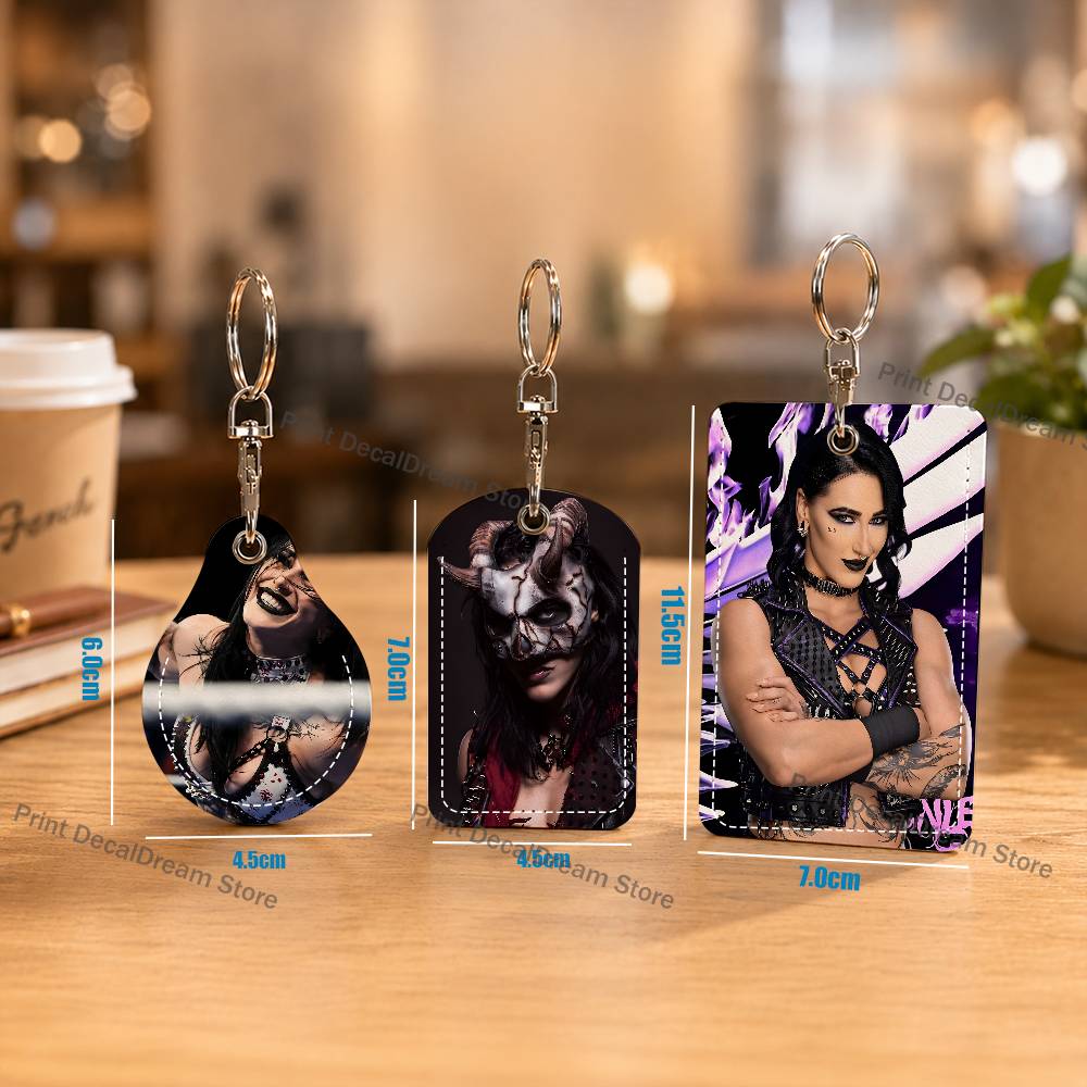 For Leather Work - R-Rhea Ripley Wrestler Holder Keychain For