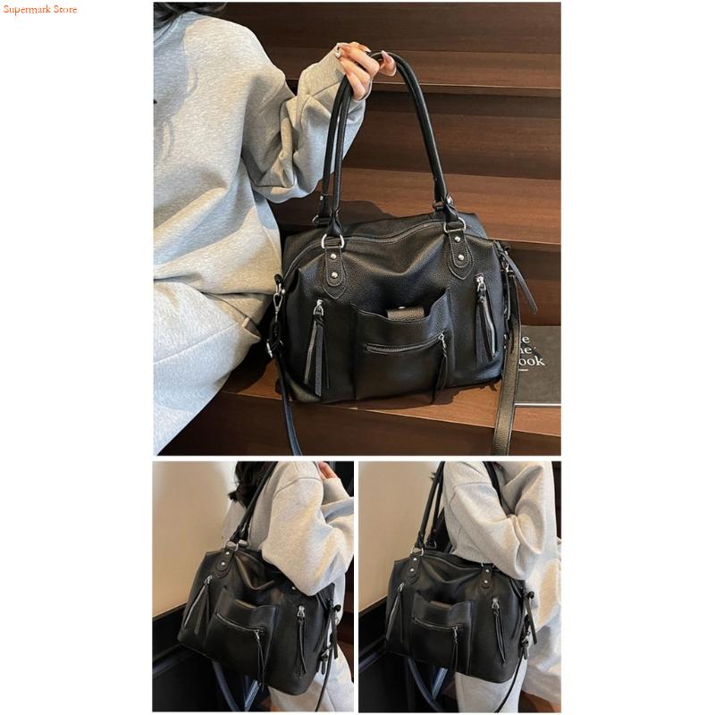 Q5WE Modern PU Leather Handbag - Leather Work Duffle recension och pris