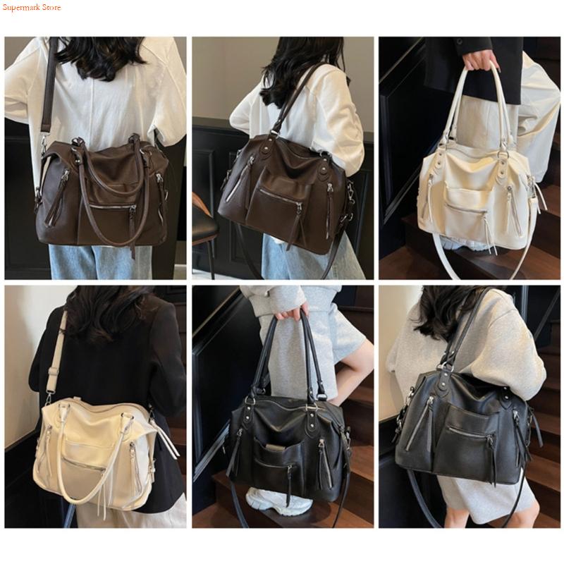 Q5WE Modern PU Leather Handbag - Leather Work Duffle recension och pris