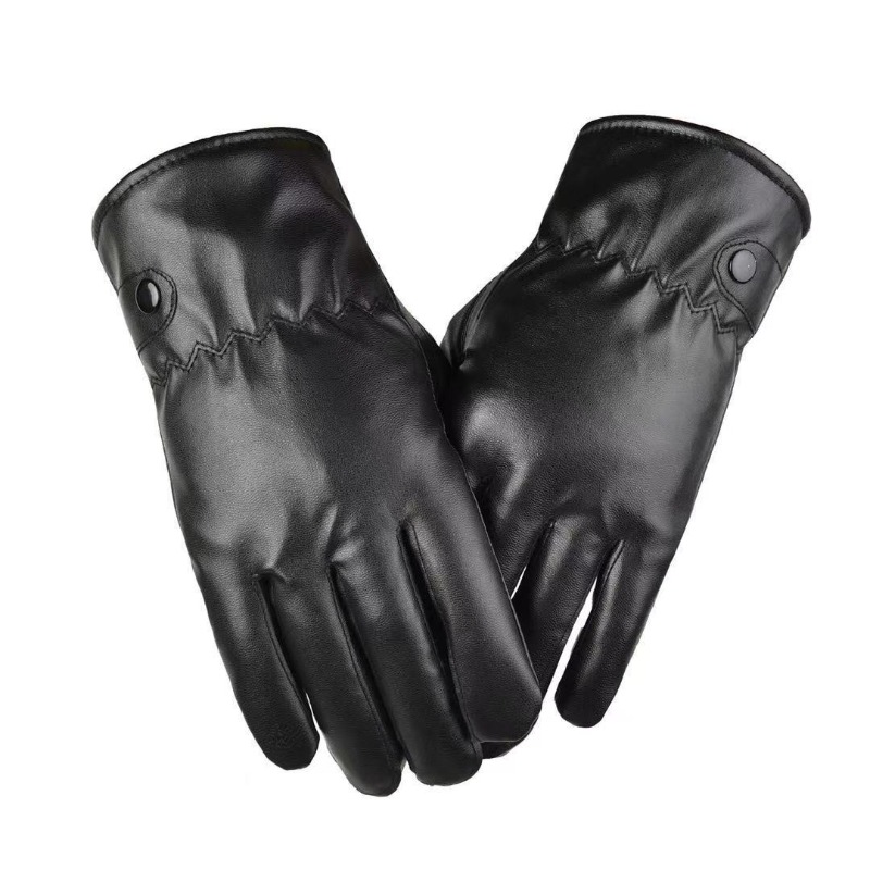 Winter Fashion Black PU Leathe - Leather Work Winter Gloves recension och pris