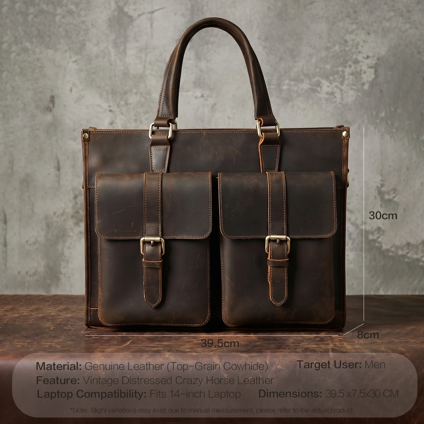 Vintage Genuine Leather Men Cr - Leatherwork Thread recension och pris