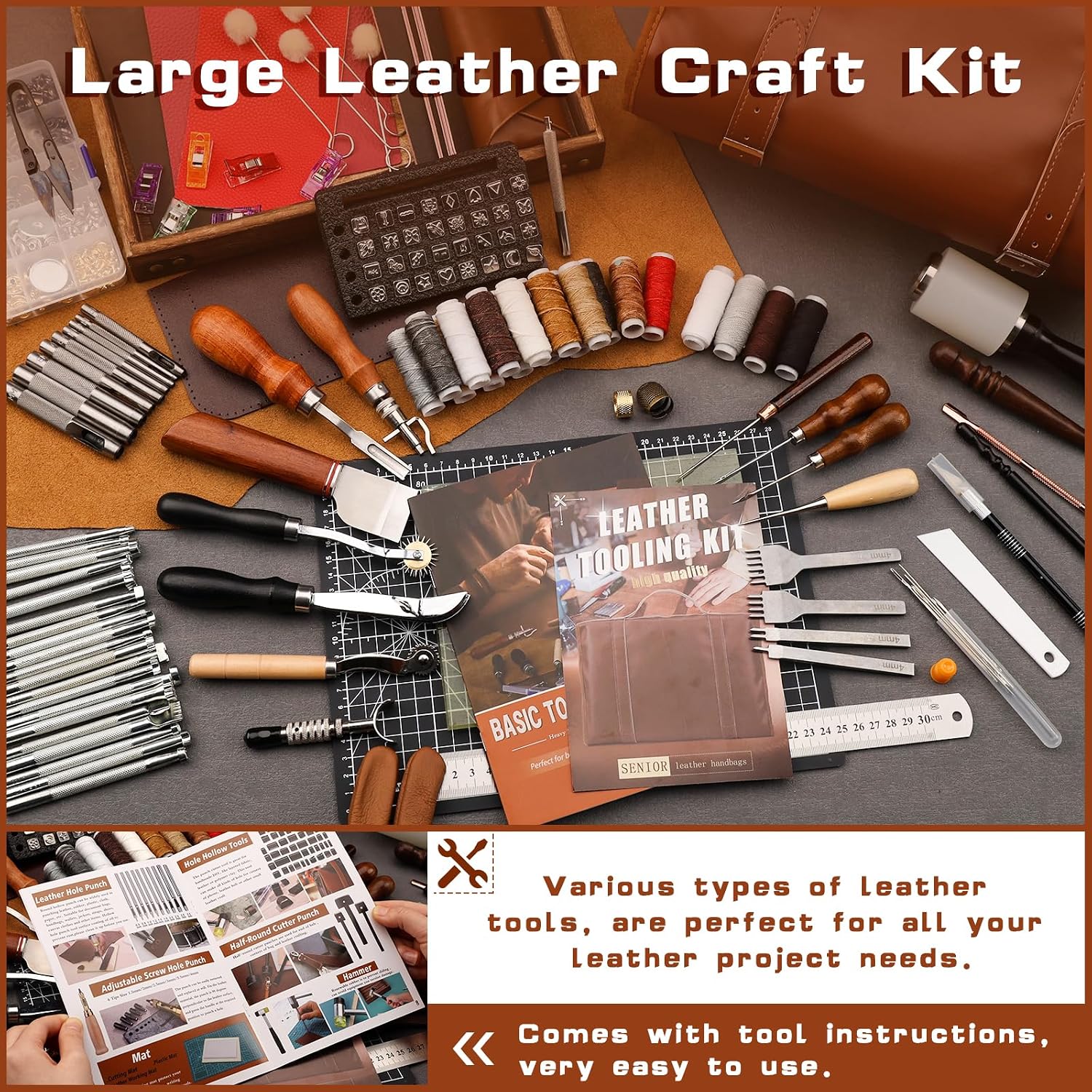 Leather Tooling Kit Leather Cr - For Leather Work recension och pris