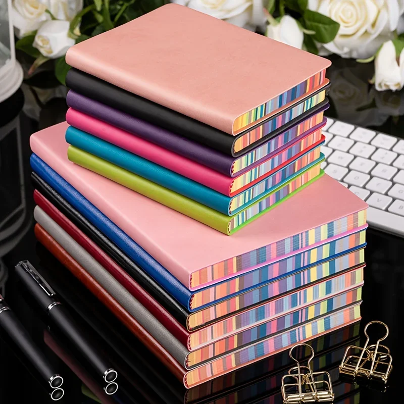 1pc Soft Leather Cover Rainbow - Leather Work Diary Covers recension och pris