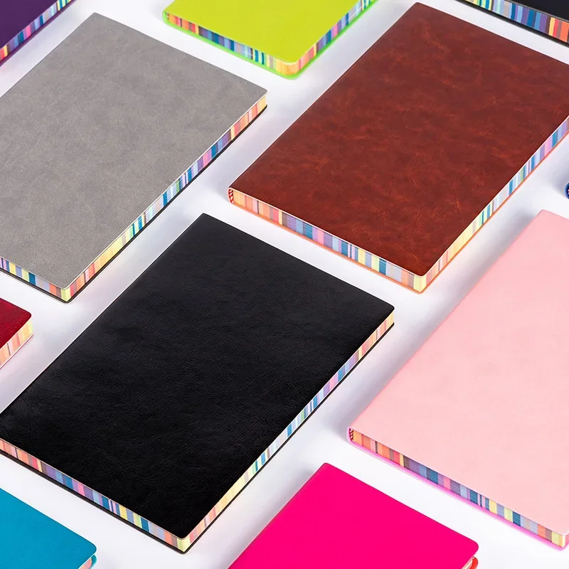 1pc Soft Leather Cover Rainbow - Leather Work Diary Covers recension och pris