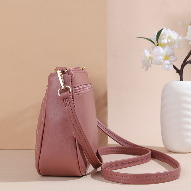 PU Leather Crossbody Bags Zipp - Leatherwork Thread recension och pris