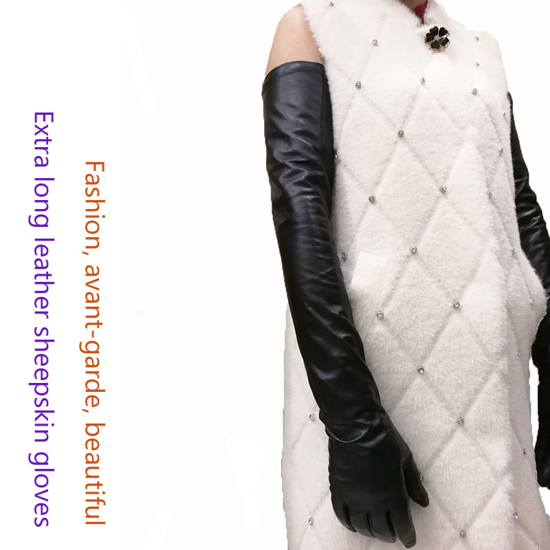 Women's Long Sheepskin Gloves  - Leather Work Winter Gloves recension och pris