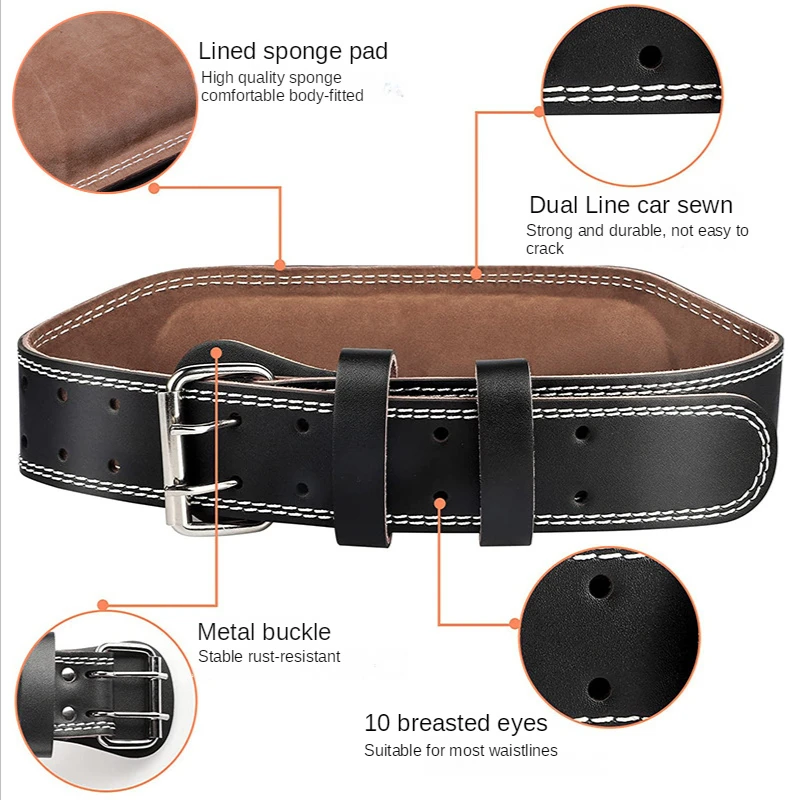 Weightlifting Belt Gym Belt fo - Leather Workout Belt recension och pris