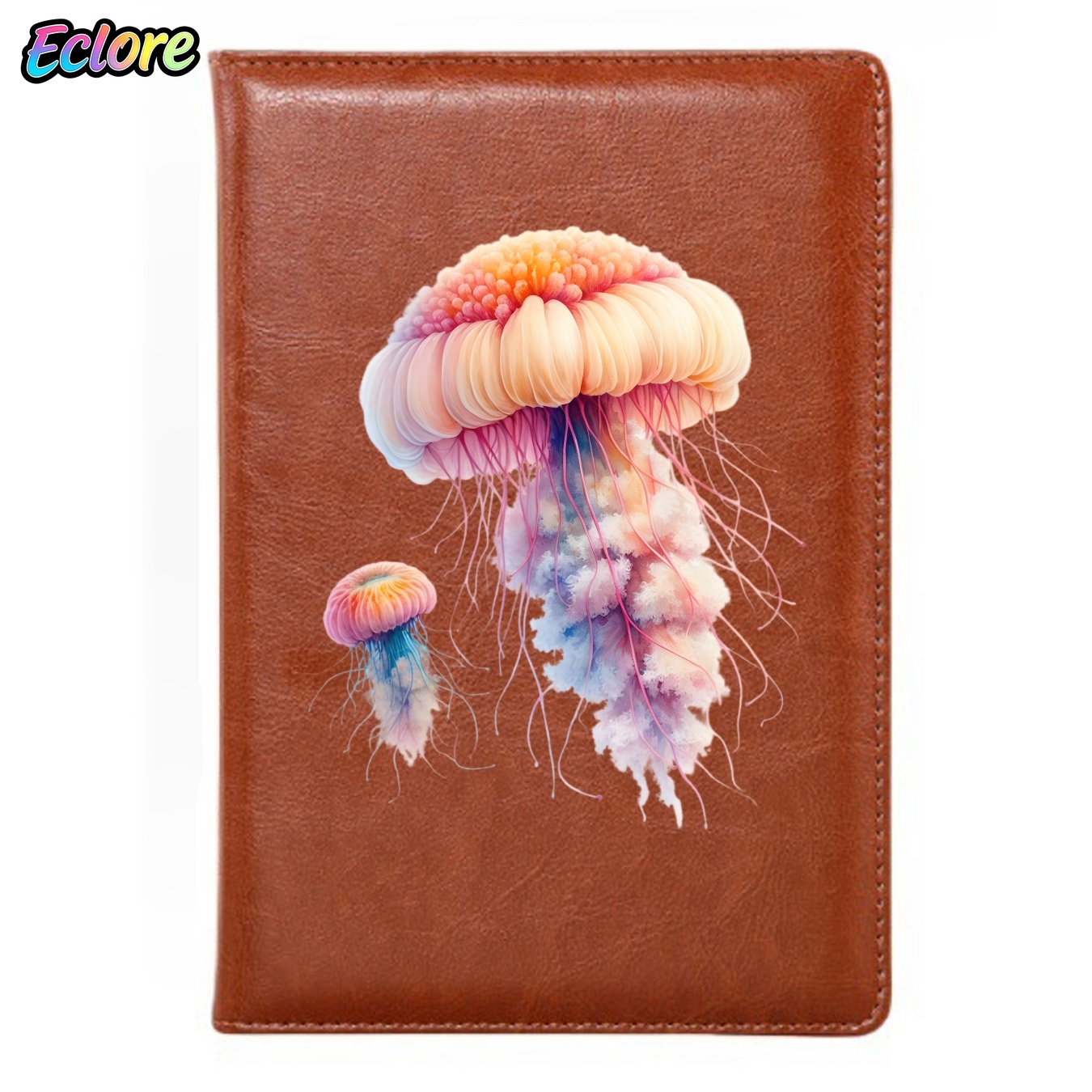 Colorful Jellyfish PU Leather  - Leather Work Diary Covers recension och pris