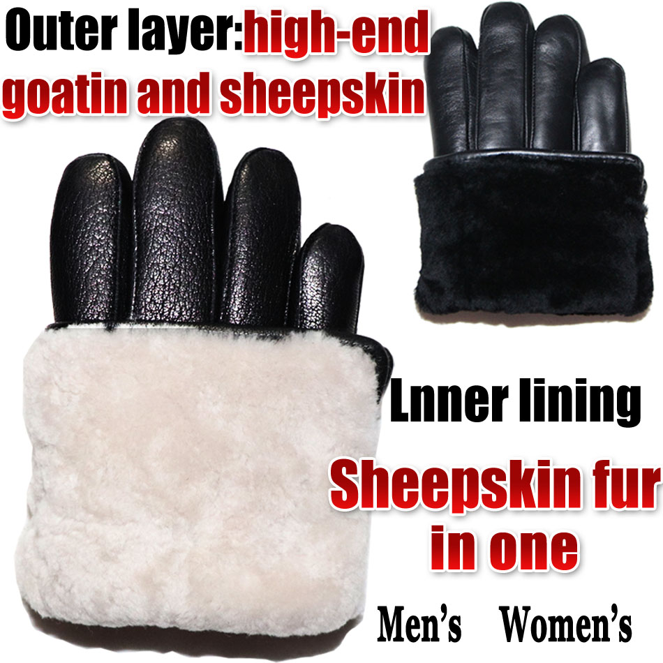 Deerskin Pattern Male Leather  - Leather Work Winter Gloves recension och pris