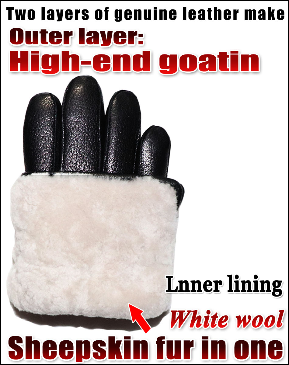 Deerskin Pattern Male Leather  - Leather Work Winter Gloves recension och pris