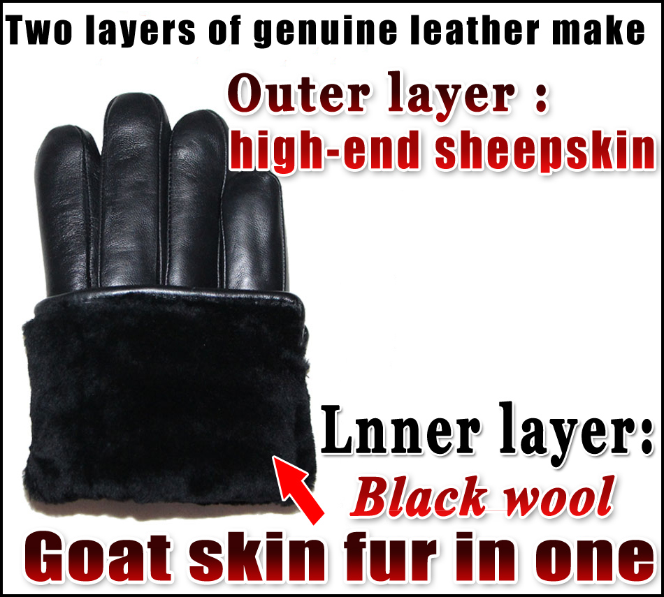 Deerskin Pattern Male Leather  - Leather Work Winter Gloves recension och pris